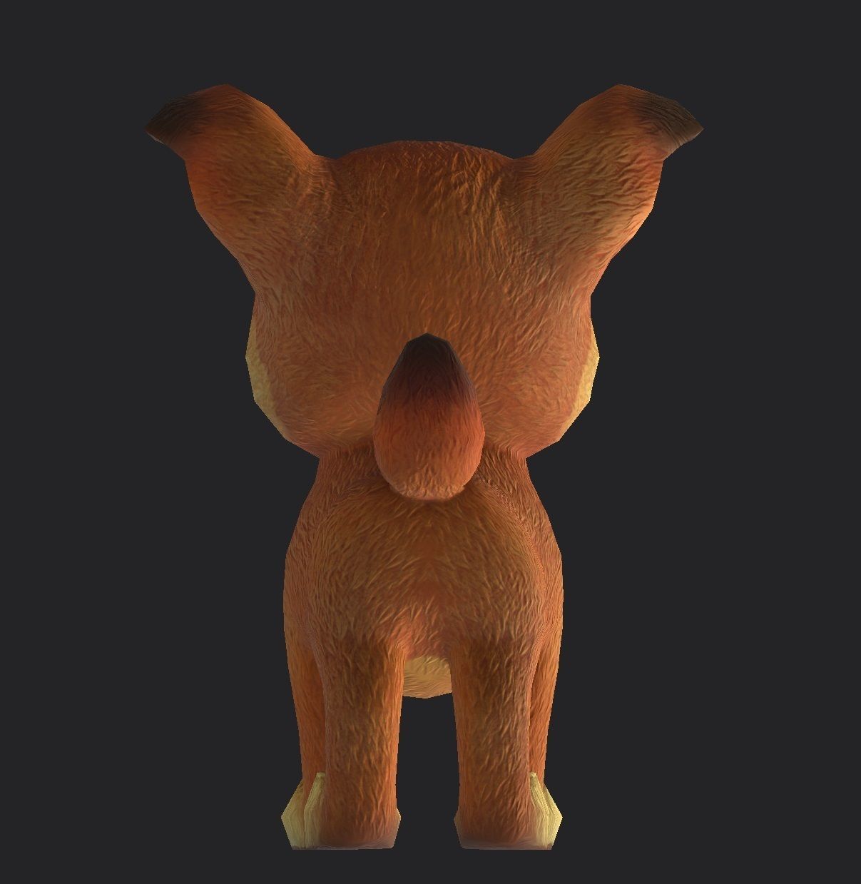 Little dog Low Poly 3D model Low-poly 3D model_2