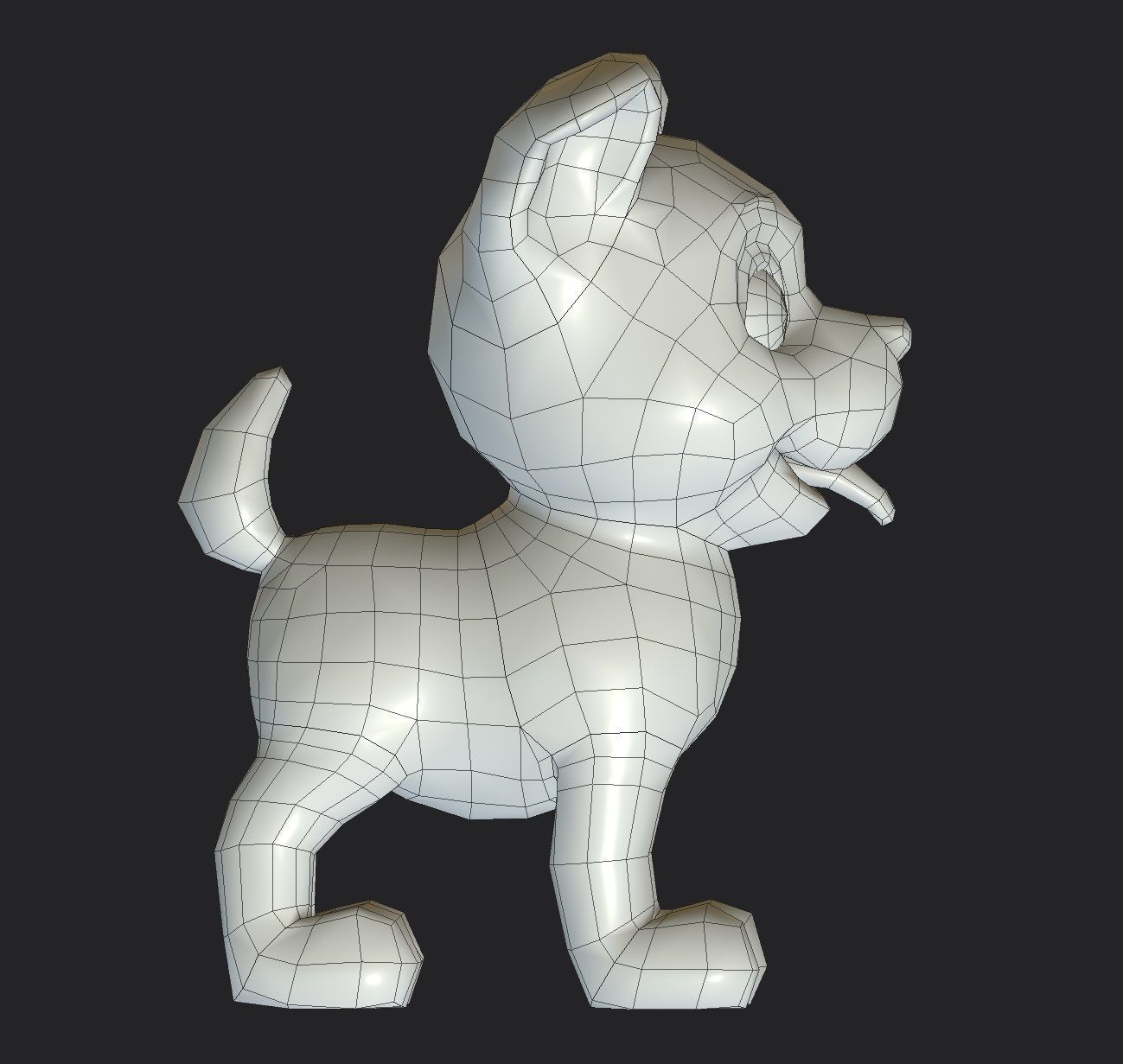 Little dog Low Poly 3D model Low-poly 3D model_11