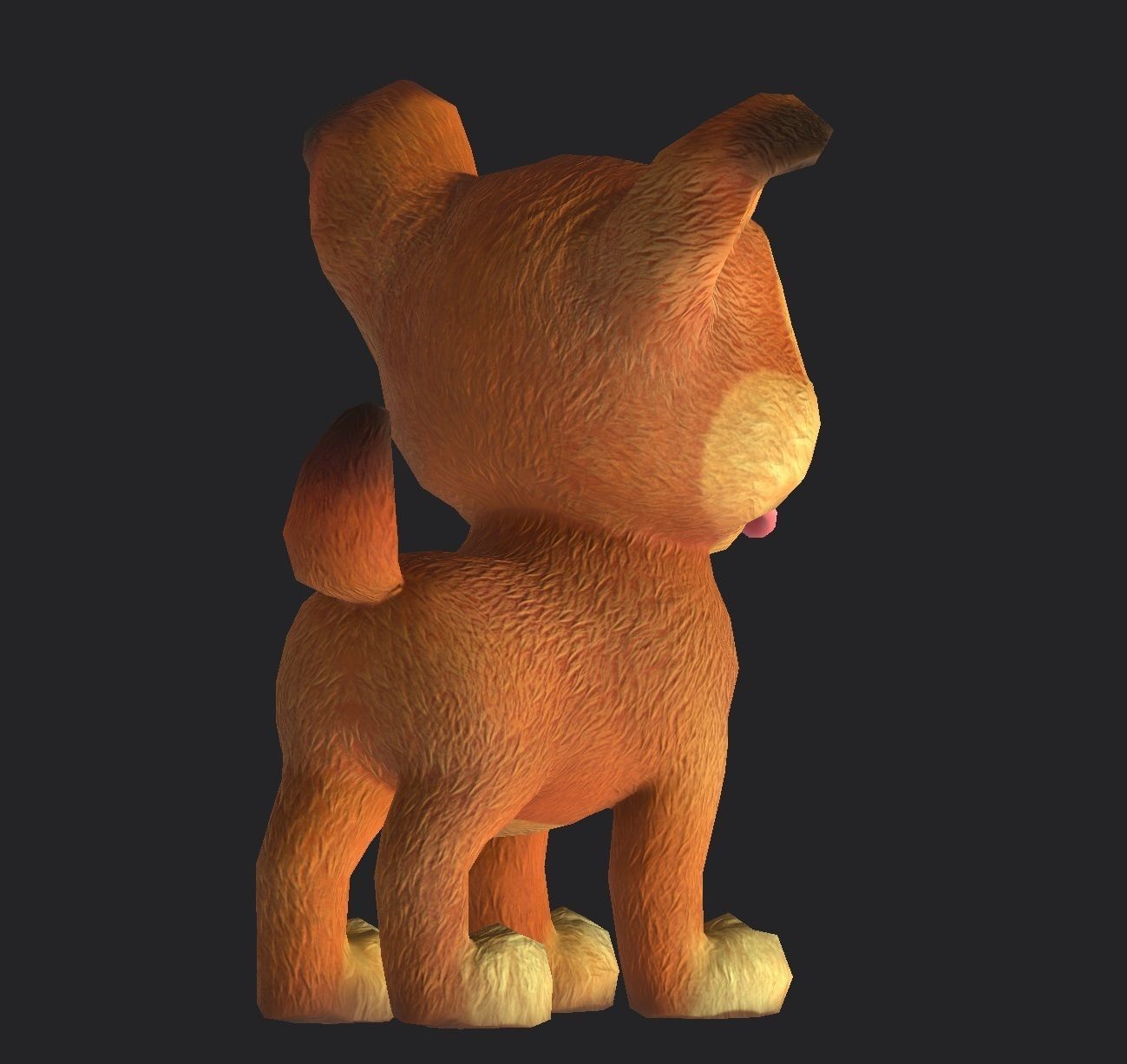 Little dog Low Poly 3D model Low-poly 3D model_6