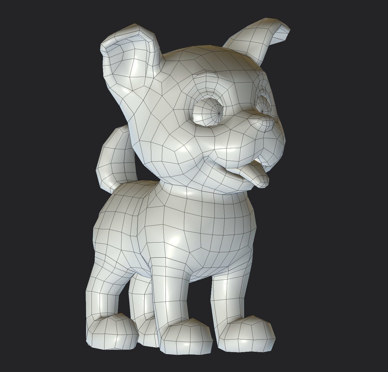 Little dog Low Poly 3D model Low-poly 3D model_8