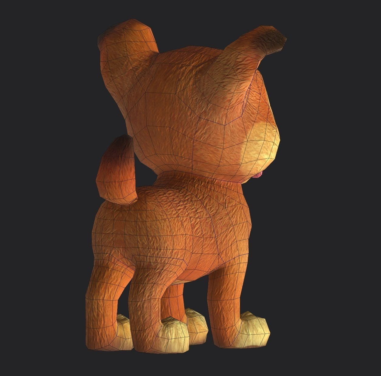 Little dog Low Poly 3D model Low-poly 3D model_7