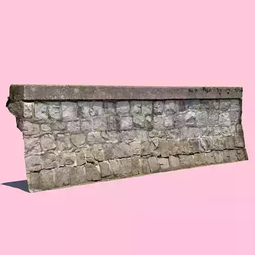 Seawall stone wall 3D model
