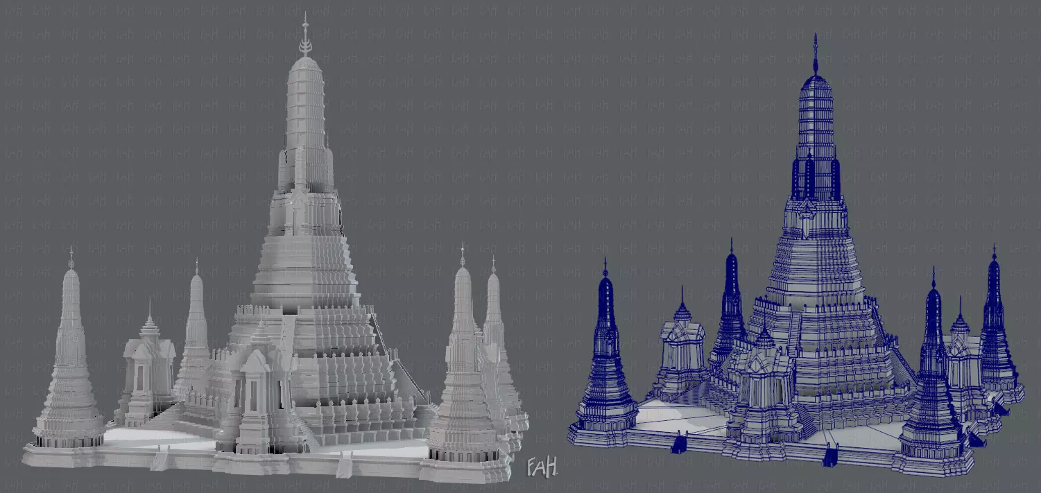 Wat Arun 3D model