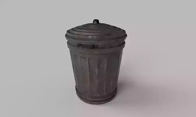 TRASH CAN LOW-POLY 3D MODEL