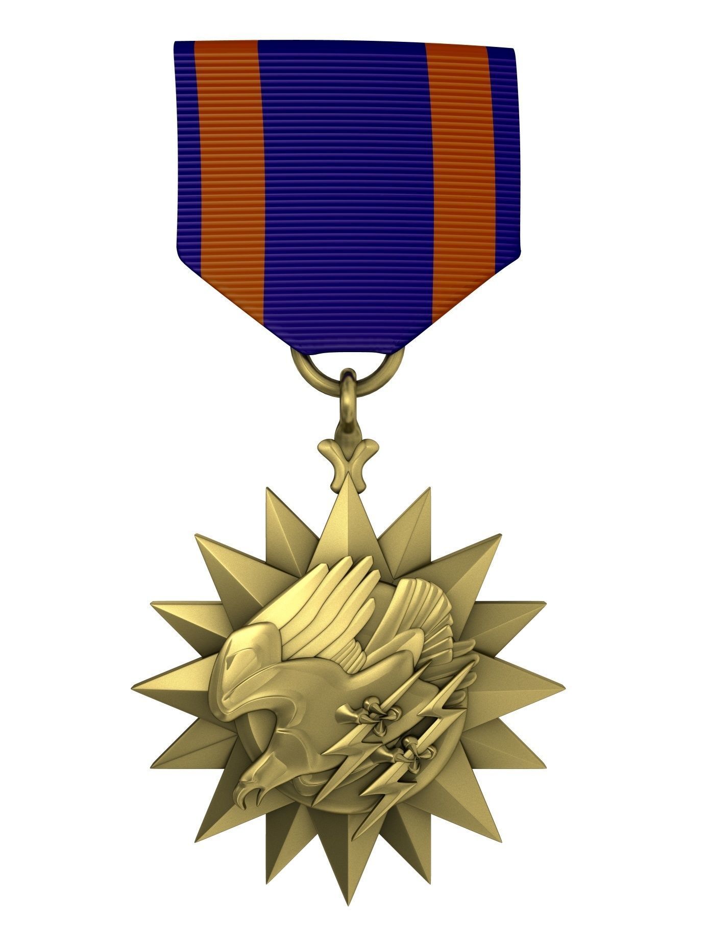USAF Air Medal Award 3D model_1