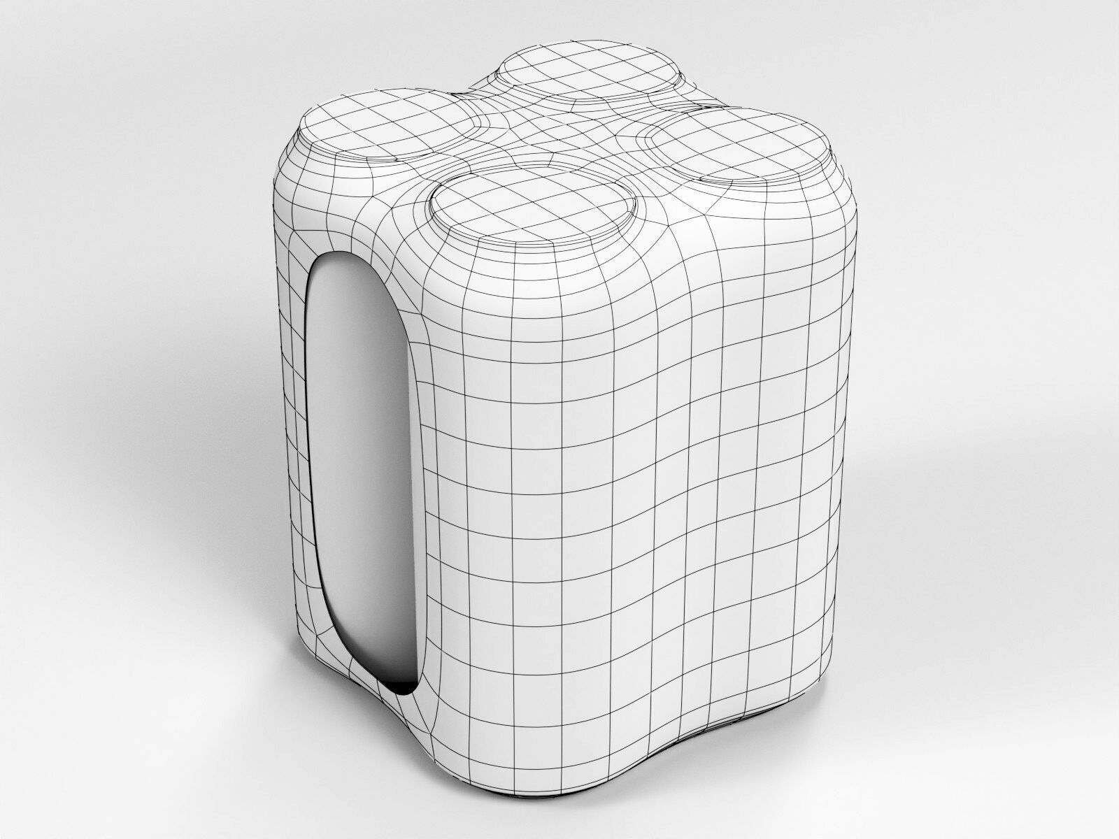 Model of 4 500ml cans in a plastic shrinkwrap 3D model_1