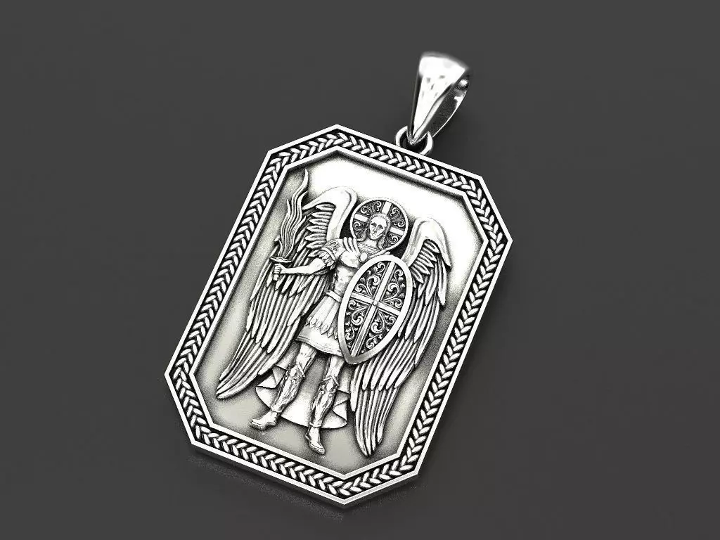 PENDANT ARCHANGEL MICHAEL 2 3D print model_0