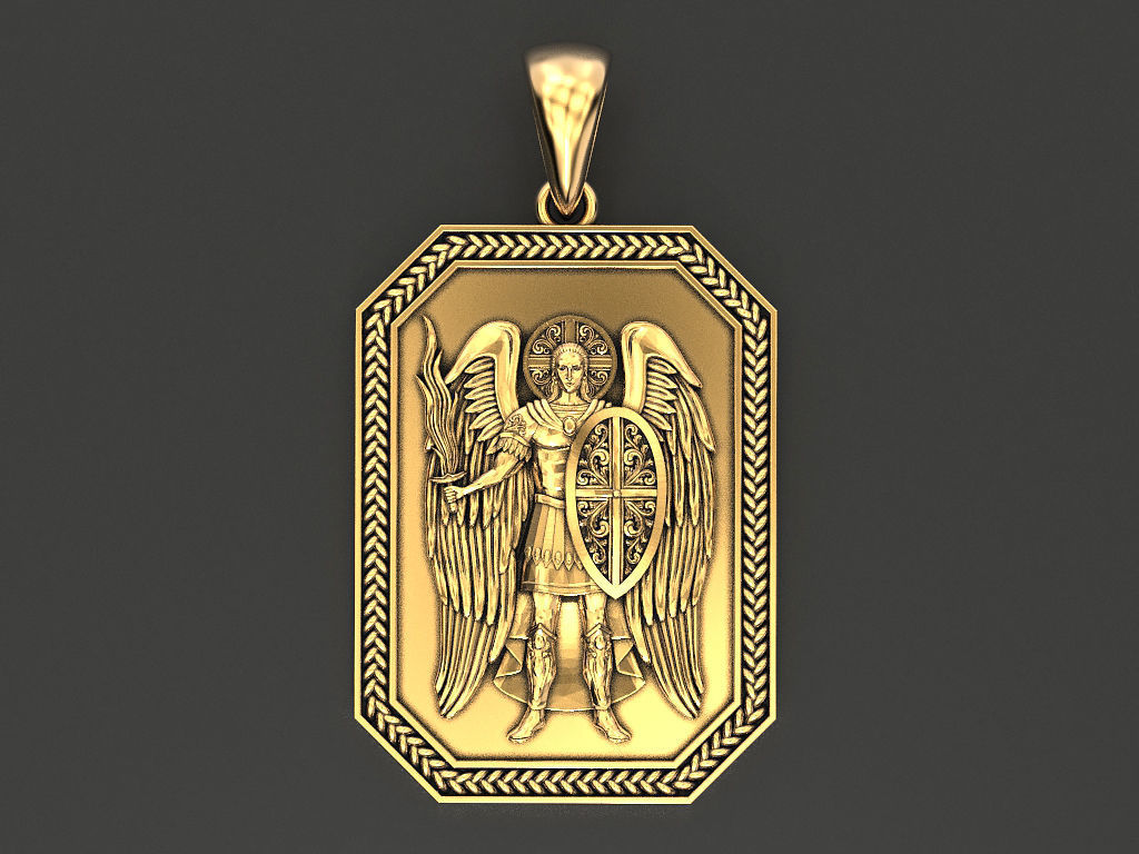 PENDANT ARCHANGEL MICHAEL 2 3D print model_6