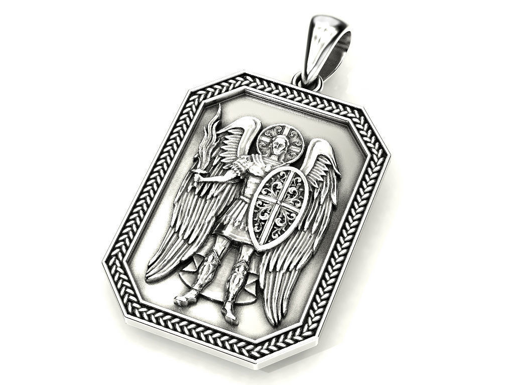 PENDANT ARCHANGEL MICHAEL 2 3D print model_8