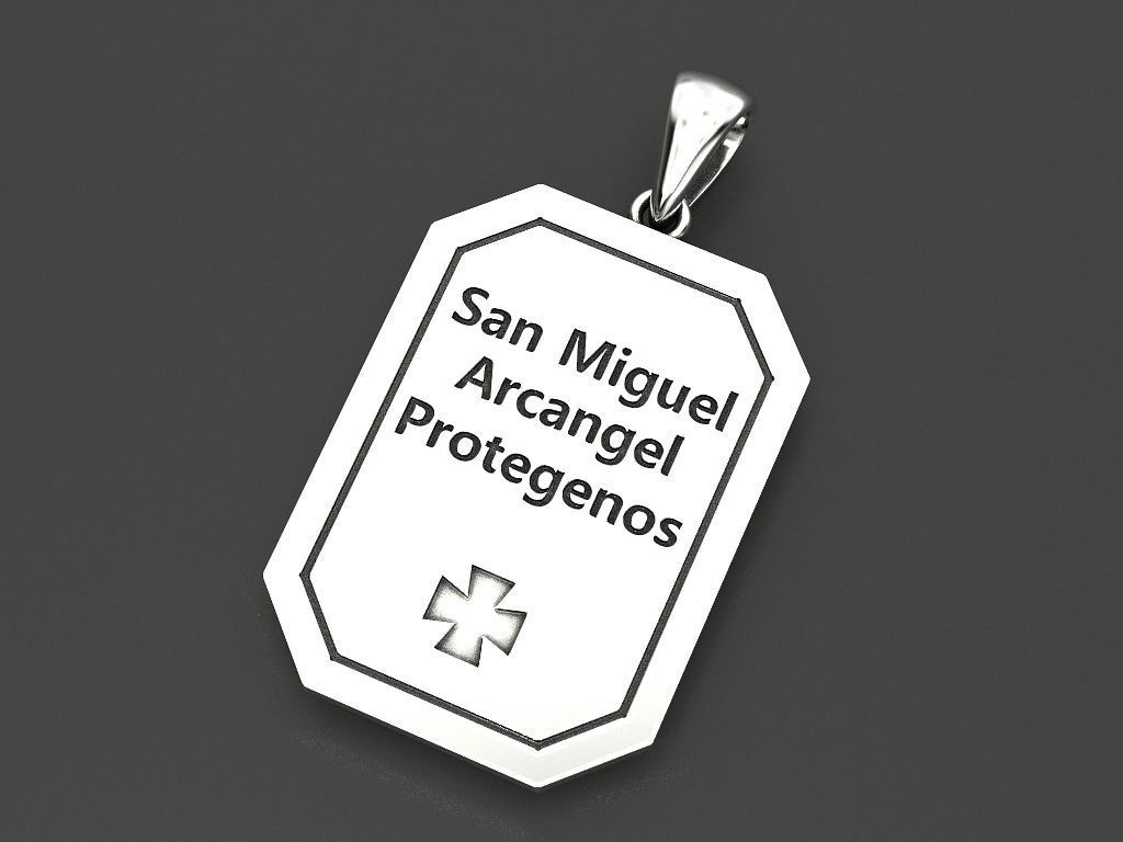 PENDANT ARCHANGEL MICHAEL 2 3D print model_4