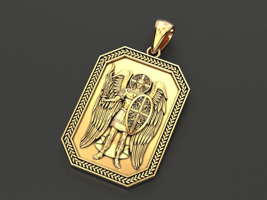 PENDANT ARCHANGEL MICHAEL 2 3D print model_5