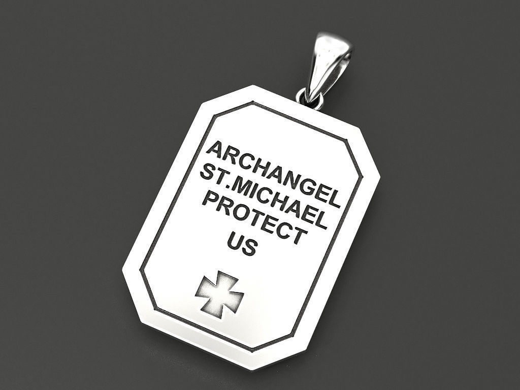 PENDANT ARCHANGEL MICHAEL 2 3D print model_2