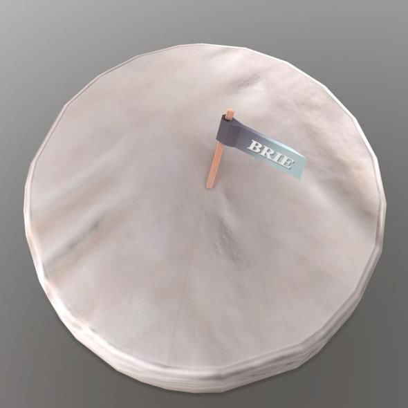 Brie Cheese Low-poly 3D model_4