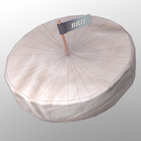 Brie Cheese Low-poly 3D model_1