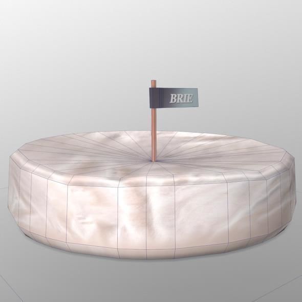 Brie Cheese Low-poly 3D model_2
