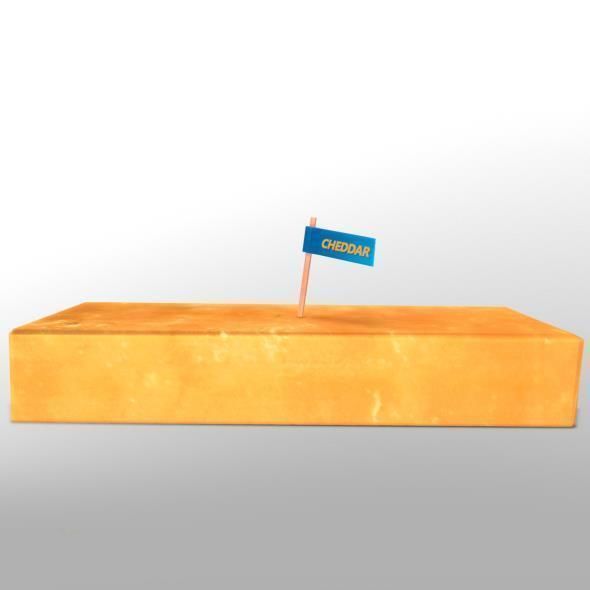 Cheddar Cheese Low-poly 3D model_2