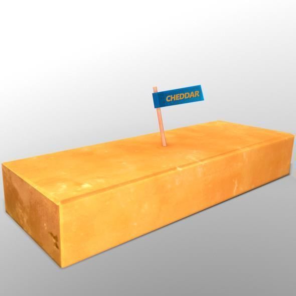 Cheddar Cheese Low-poly 3D model_4