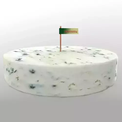 Gorgonzola Cheese Low-poly 3D model