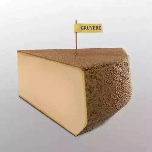 Gruyere Cheese Low-poly 3D model