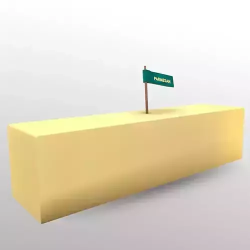 Parmesan Cheese Low-poly 3D model