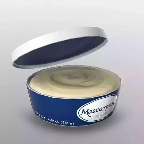 Mascarpone Cheese Low-poly 3D model