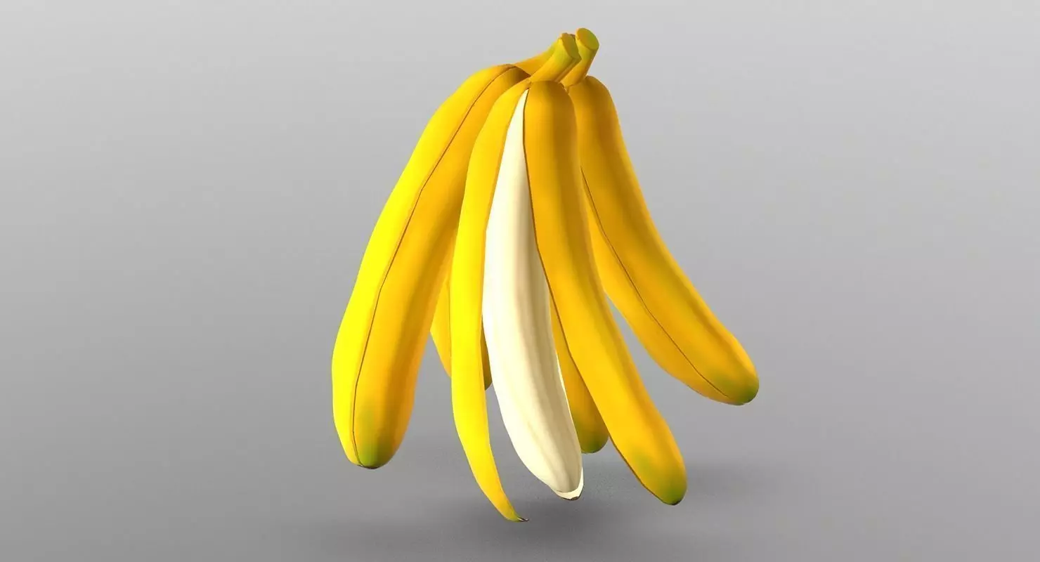 Banana bananas Low-poly 3D model_0