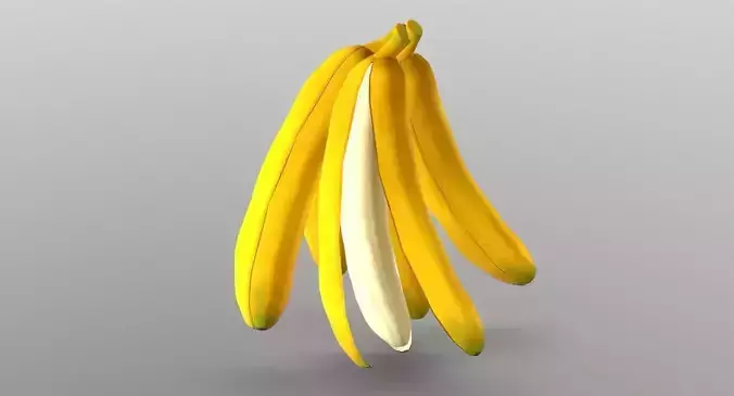 Banana bananas Low-poly 3D model