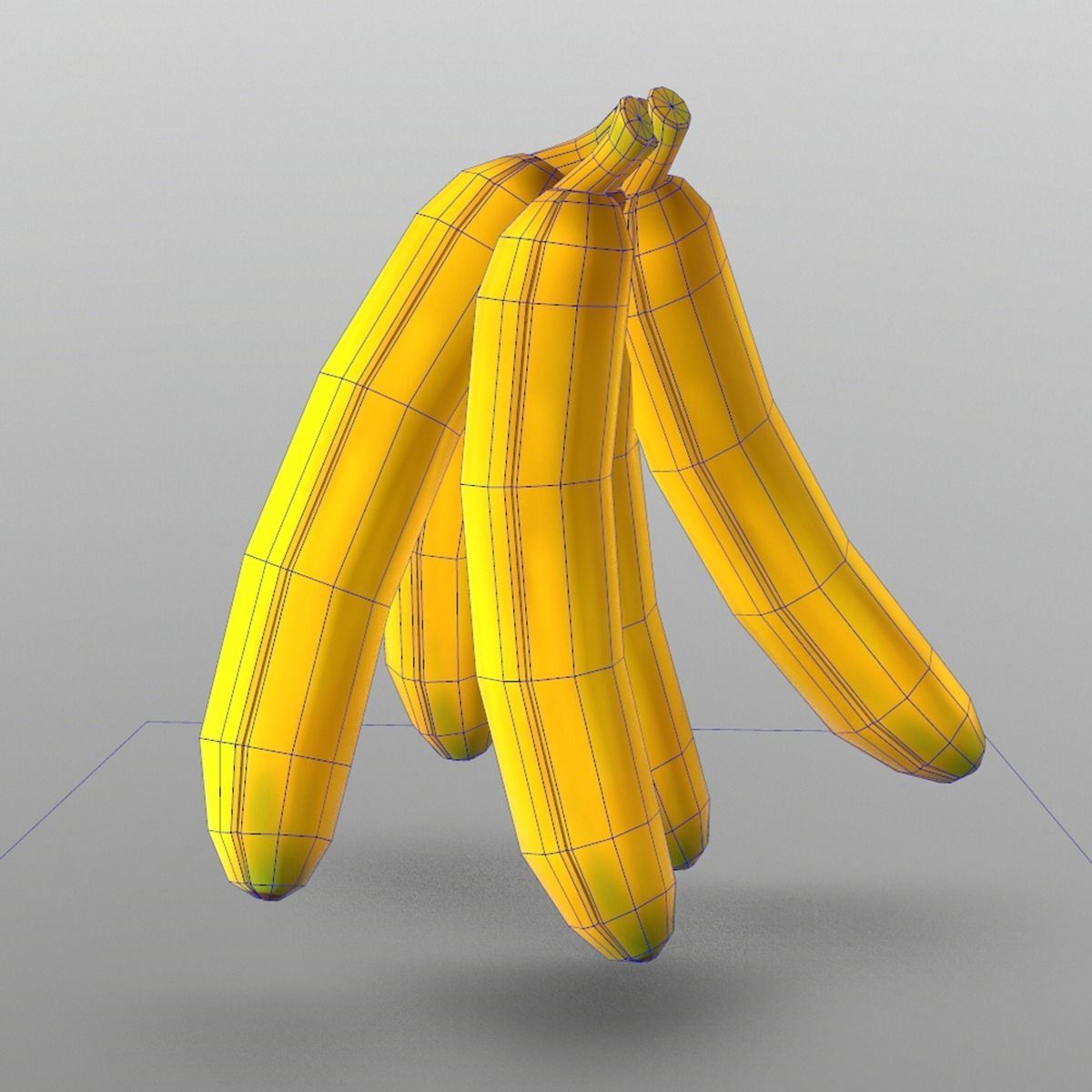 Banana bananas Low-poly 3D model_2