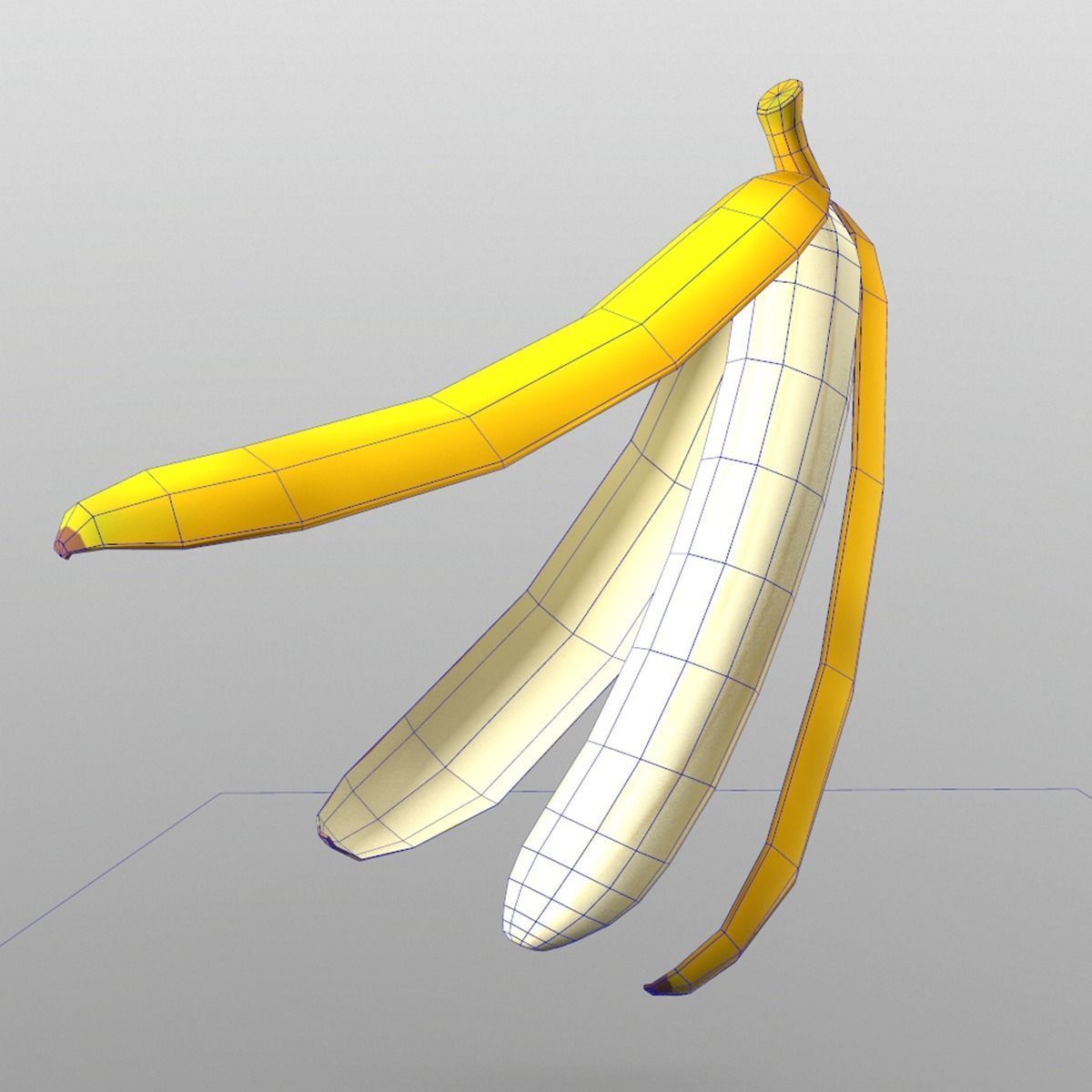 Banana bananas Low-poly 3D model_6