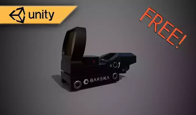 Collimator scope Free low-poly 3D model