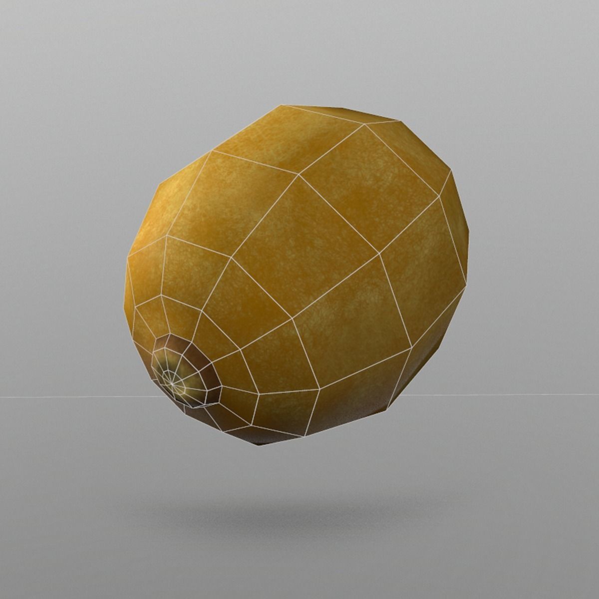 Kiwi Fruit Low-poly 3D model_1