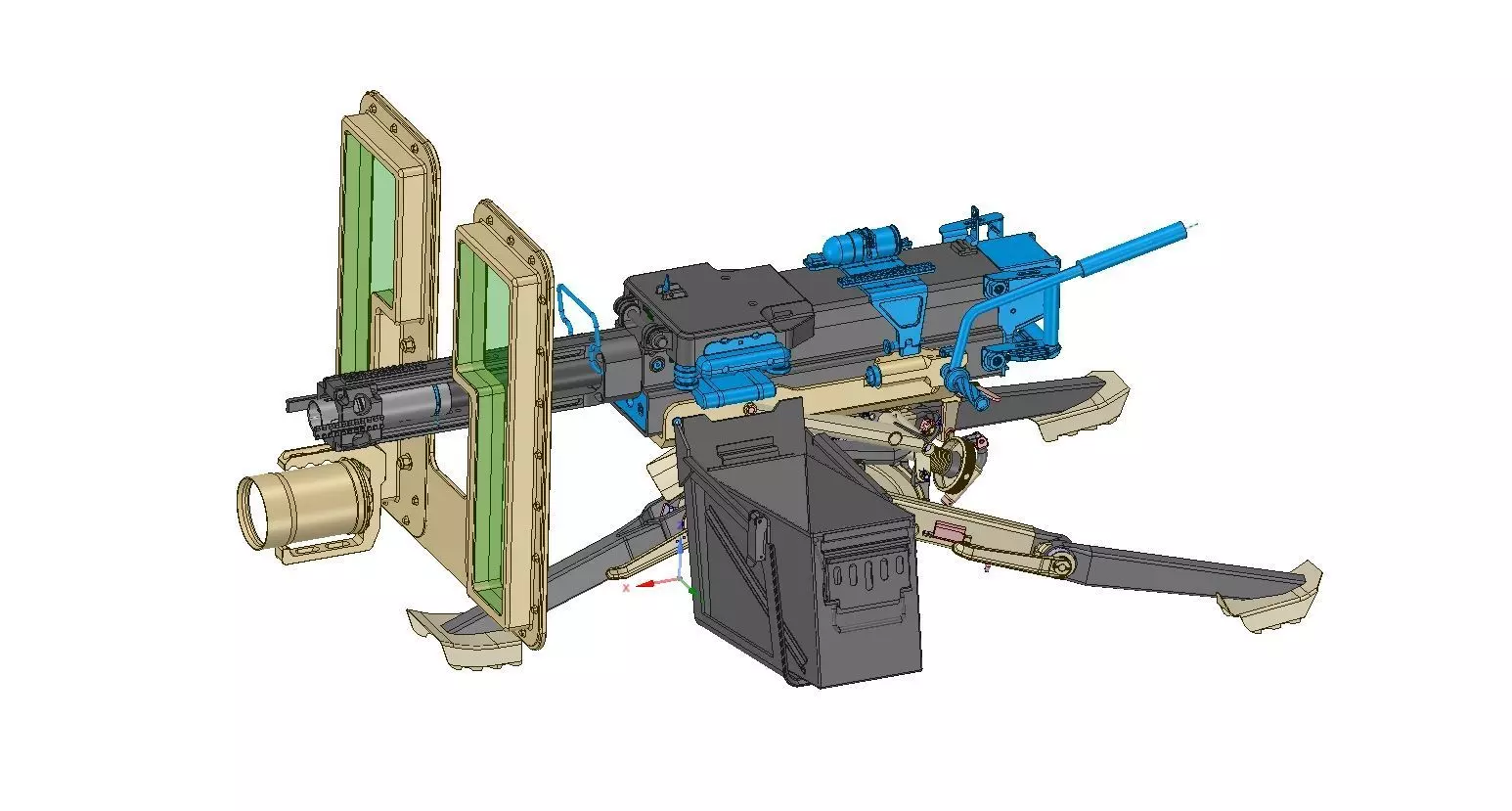 hk grenade launcher 3D model_0