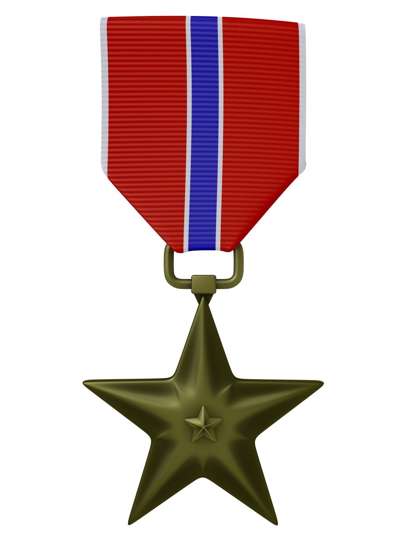 USAF Bronze Star Medal 3D model_1