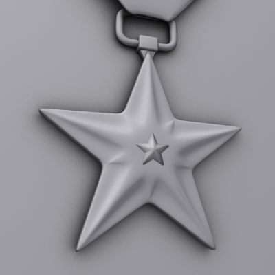 USAF Bronze Star Medal 3D model_3