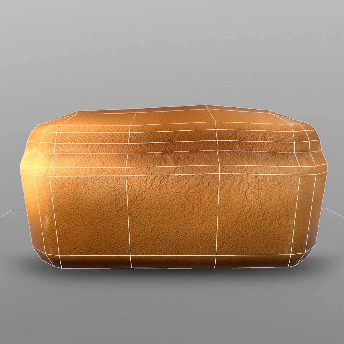 Bread Loaf Low-poly 3D model_4