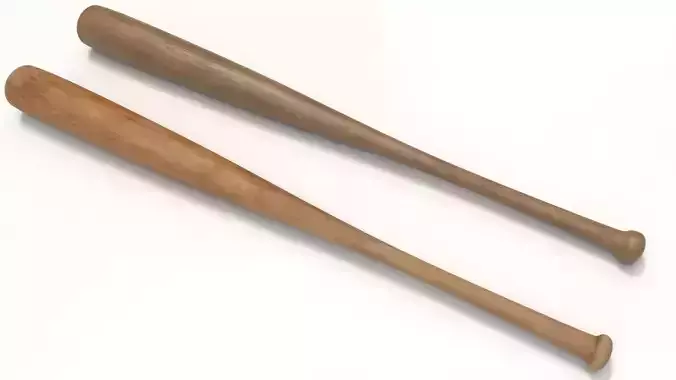 Baseball Bat Set Low-poly 3D model