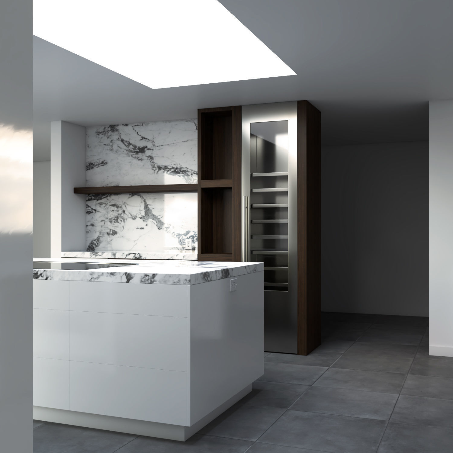 Modern Kitchen 3D model_3