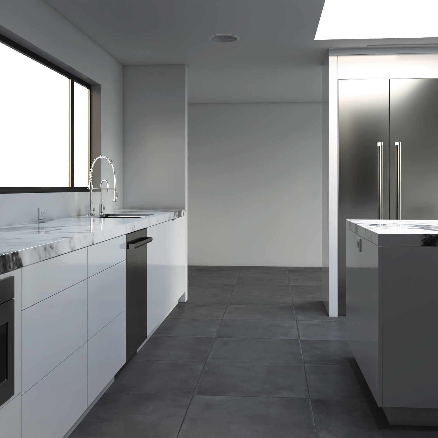 Modern Kitchen 3D model_7