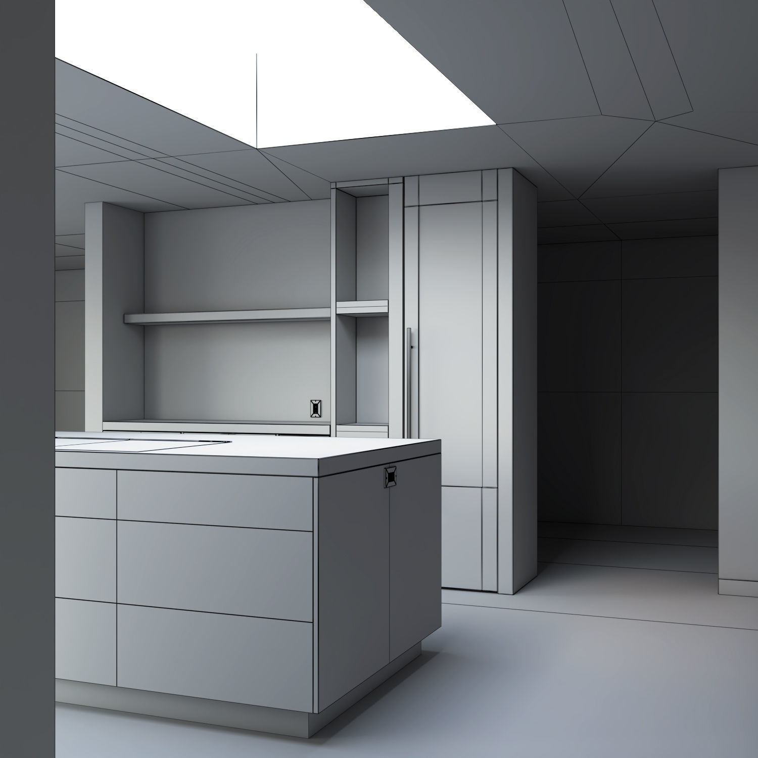 Modern Kitchen 3D model_5