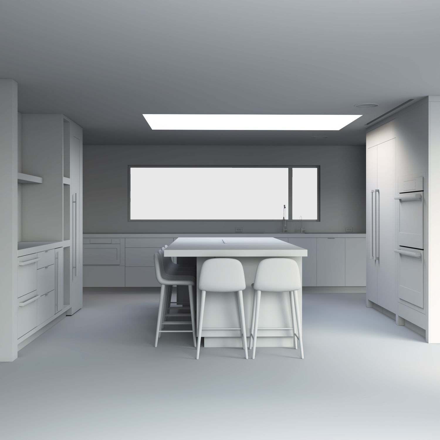 Modern Kitchen 3D model_1