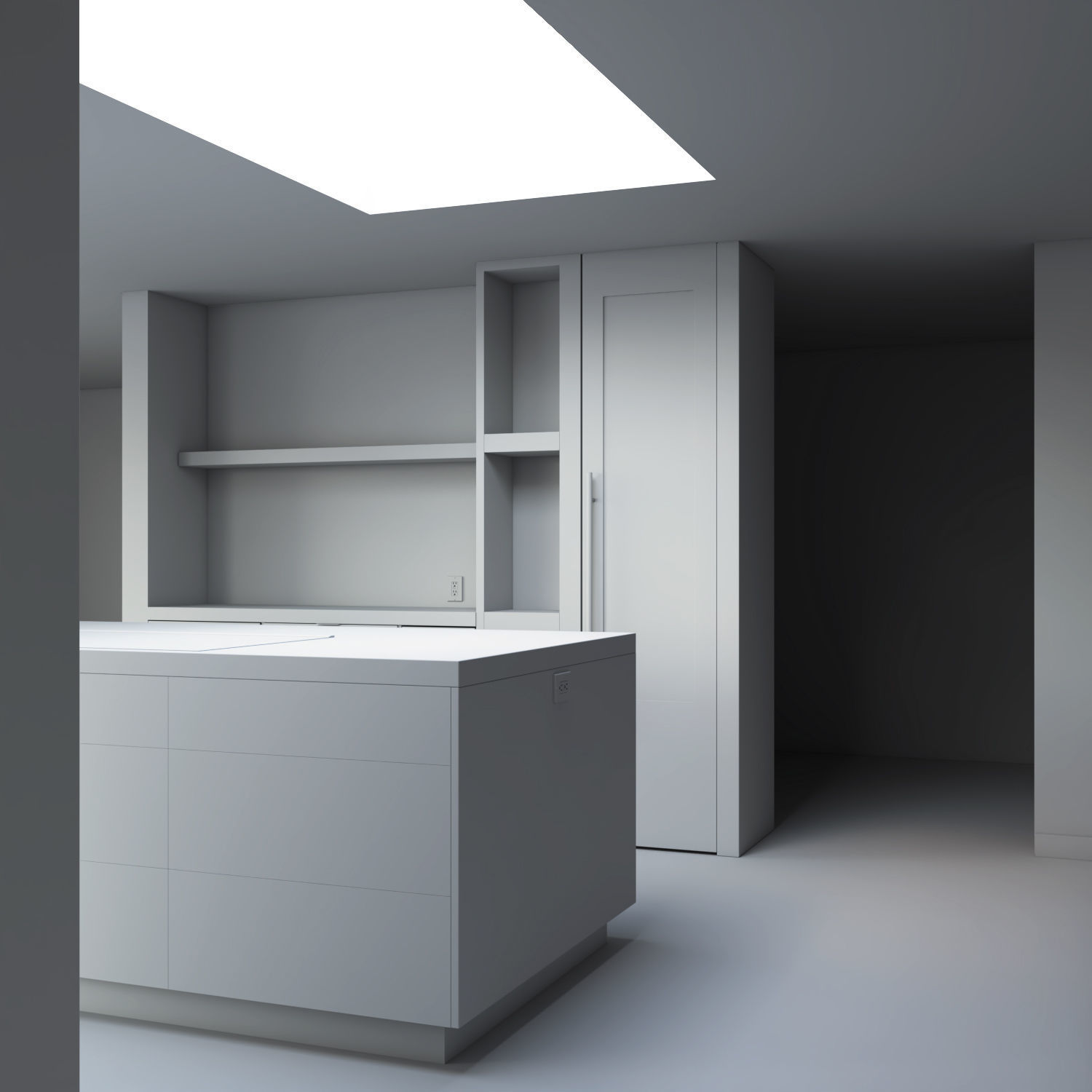 Modern Kitchen 3D model_4