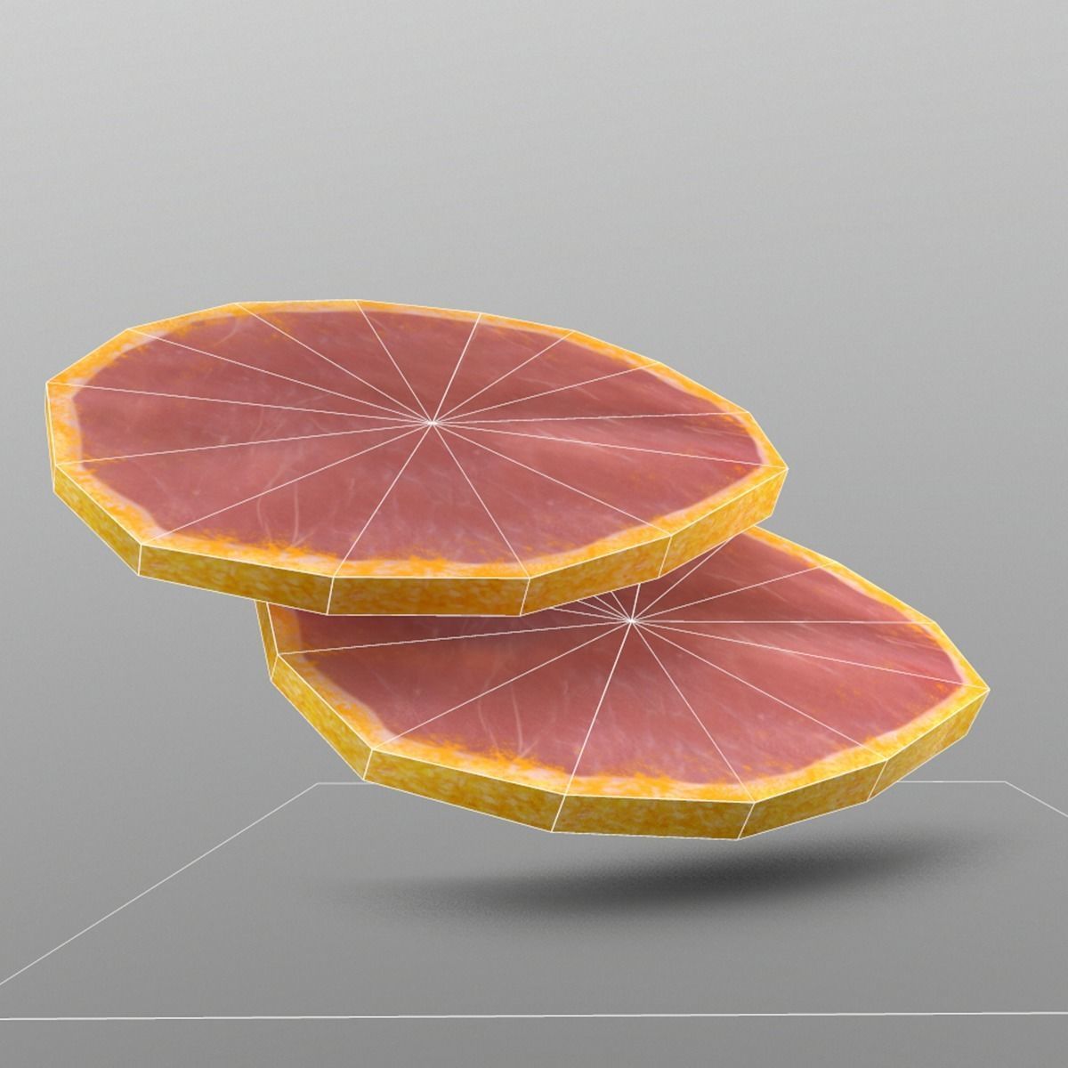 Canadian Bacon Low-poly 3D model_1