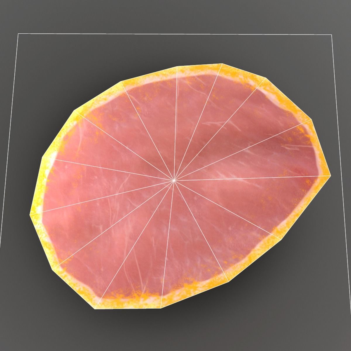 Canadian Bacon Low-poly 3D model_5