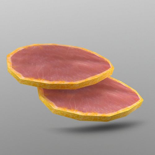 Canadian Bacon Low-poly 3D model
