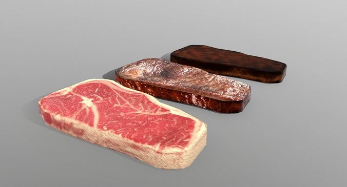 New York Strip Steak Low-poly 3D model