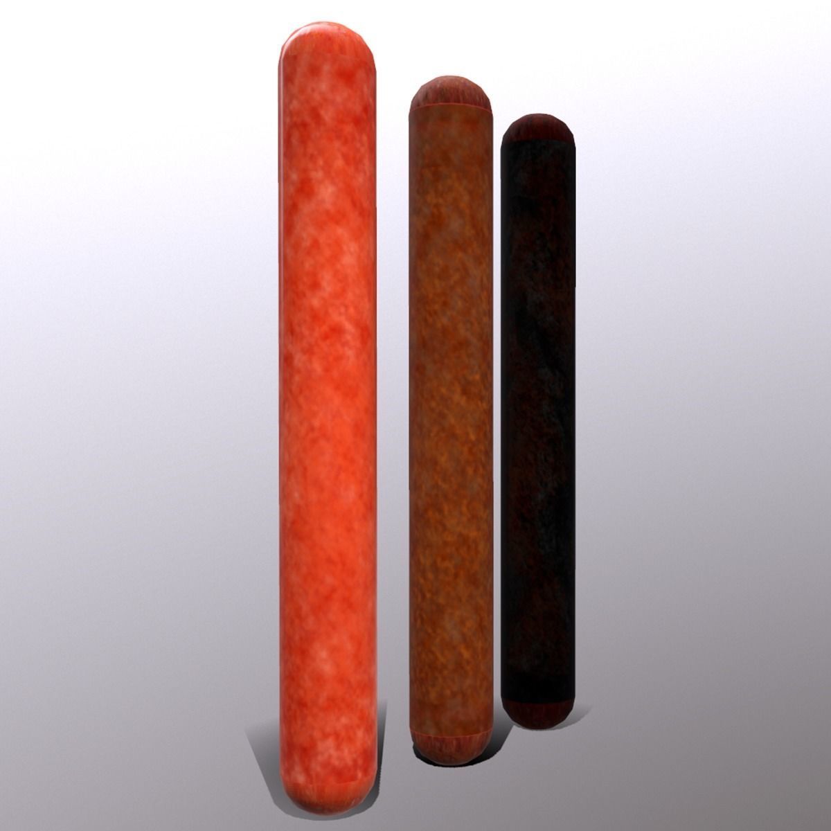 Pepperoni Stick Low-poly 3D model_1