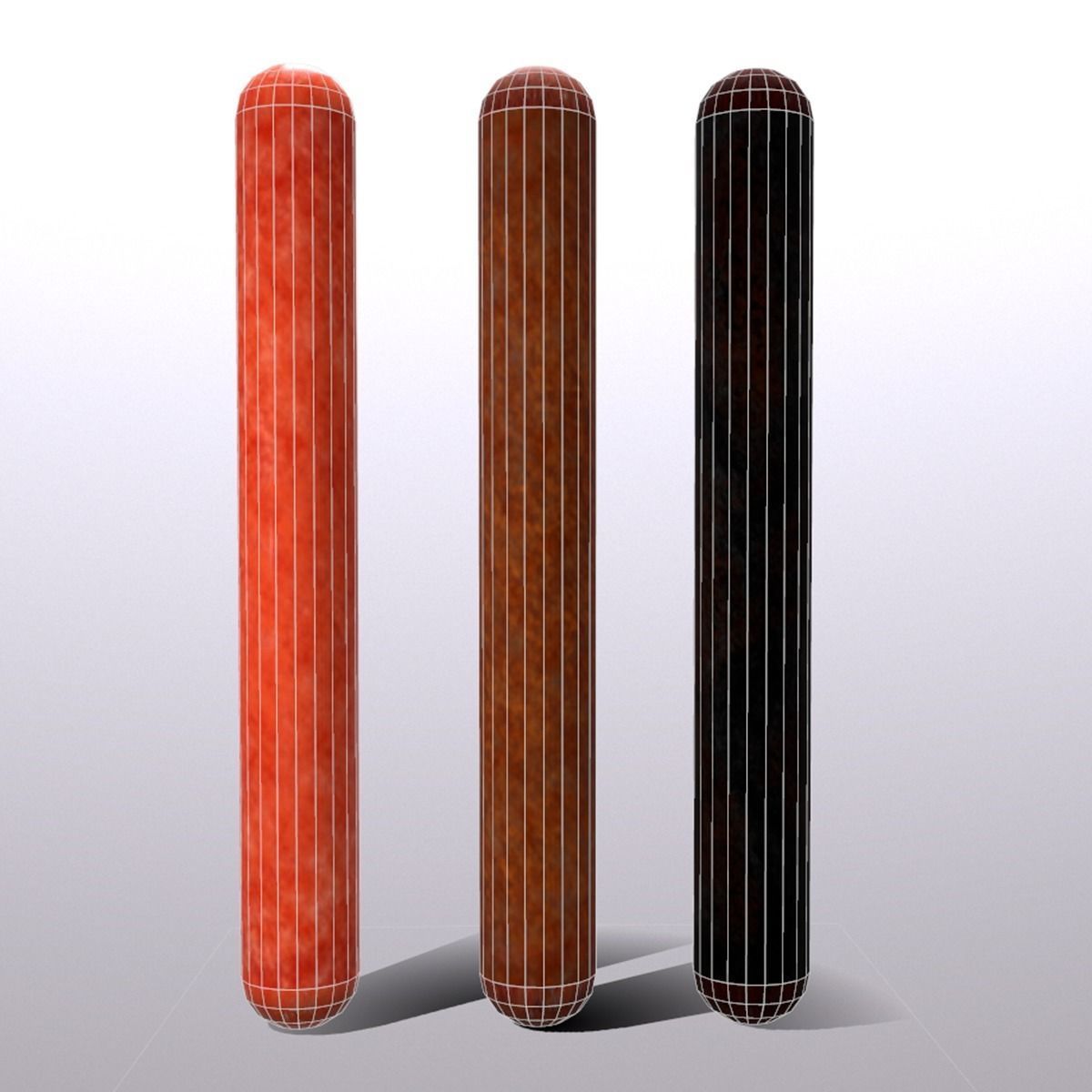 Pepperoni Stick Low-poly 3D model_4