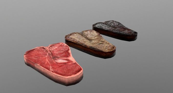 T-bone Steak Low-poly 3D model