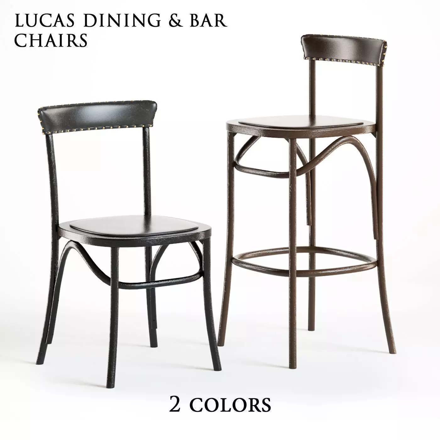 Pottery Barn Lucas Chairs 3D model
