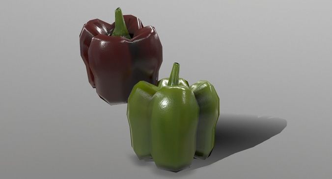 Bell Peppers Low-poly 3D model